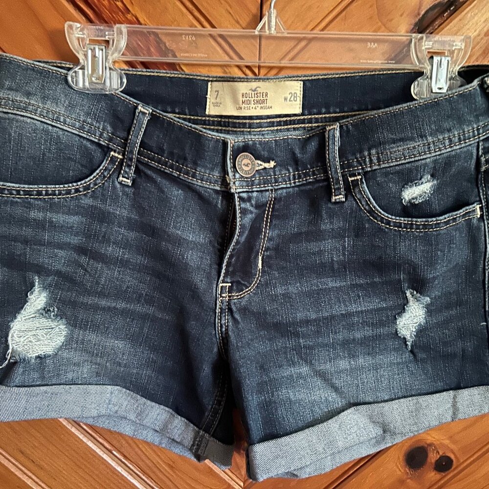 Hollister Midi Denim Shorts